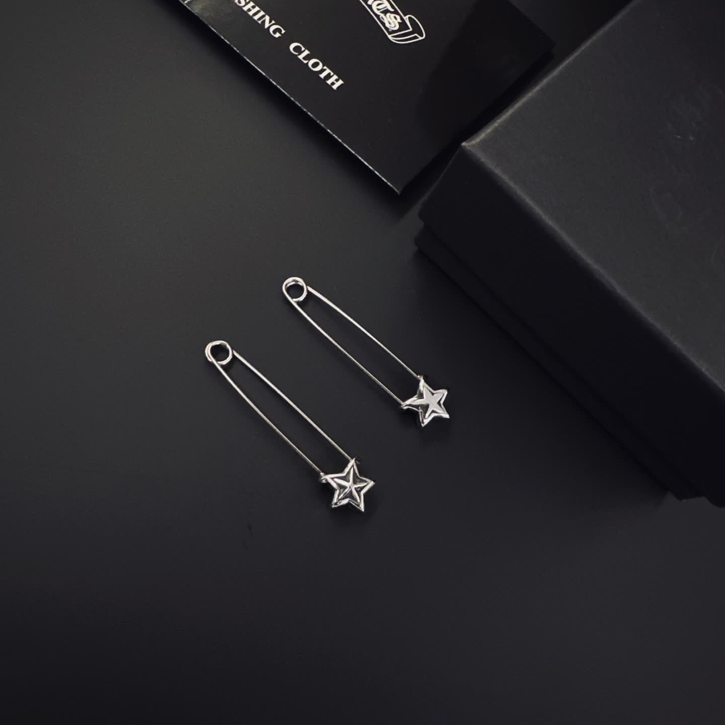 Chrome Hearts Silver Star Safety Pins